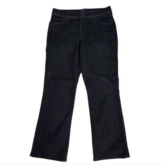 Bandolino Denim - Bandolino Charcoal Black Stretch Bling Pocket Bootcut Jeans